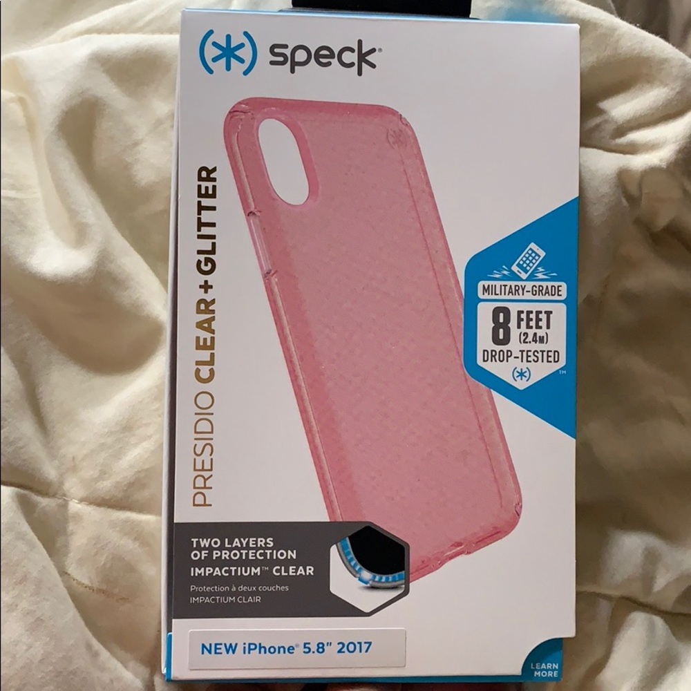 Speck Presidio Pink Glitter Case IPhone X